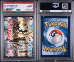 Pokemon 2016 x & Y XY Steam Siege M Steelix EX Full Art #109 PSA 8 NM-MT - Image 3