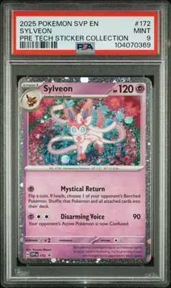2025 POKEMON SVP EN-SV BLACK STAR PROMO #172 SYLVEON PSA 9 - Image 1
