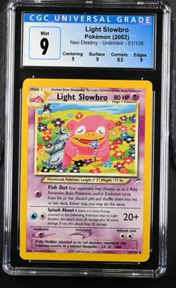 2002 Pokemon #51/105 Light Slowbro Neo Destiny CGC 9 - Image 1