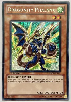 HA03-EN035 Dragunity Phalanx - Secret Rare 1st Edition Lightly Played YuGiOh - Image 1