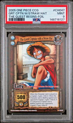 2005 SHONEN JUMP'S VINTAGE LUFFY ONE PIECE THE QUEST BEGINS FOIL - CH47 PSA 9 - Image 1