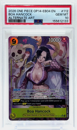 One Piece Boa Hancock Azure Sea's Seven English Character Alt OP14-112 PSA 10 GM - Image 1