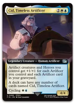 Cid, Timeless Artificer (Extended Art) #480 (NM) Final Fantasy FIN Magic MTG NON - Image 1