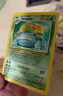 Venusaur Holo 15/102 Base Set Pokemon Card 1999 WOTC Heavily Played - Image 3