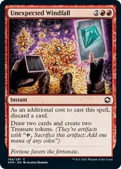 MTG 4x UNEXPECTED WINDFALL EXC - GUADAGNO INATTESO - AFR - MAGIC - Image 1