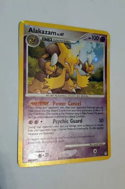 Alakazam 2/123 Pokemon Mysterious Treasures 2007 Holo Rare with Foil Bleed LP - Image 3