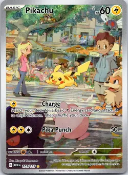 Pikachu 173/165 Illustration Rare 151 Pokemon Holo Near Mint - Image 1