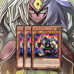 EXVC-EN021 x3 T.G. Rush Rhino Rare Excellent Condition Yugioh - Image 1