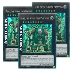 3x ALSEI, THE SYLVAN HIGH PROTECTOR • Super R • MAZE EN052 • 1Ed • Yugioh! - Image 1