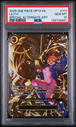 2025 One Piece Op13 Carrying on His Will Lilith #111 OP13-111 PSA 10 - Image 1