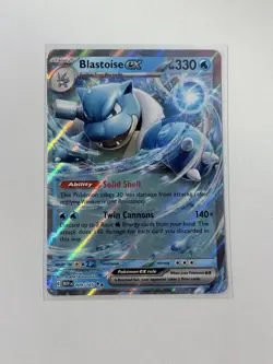 Blastoise ex 009/165 Pokemon Card Scarlet & Violet 151 Double Rare Wate - Image 1