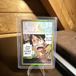 One Piece Card Game Monkey D. Luffy Your Turn +1000 DON!! Foil Holo - Image 1
