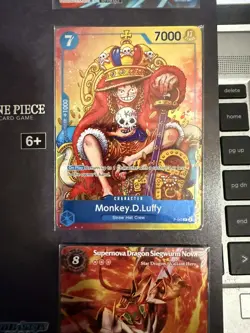 One Piece Convention Exclusive Foil New Bandai Card Fest Set Luffy P-043 Promo - Image 3