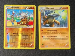Cubone 77/162 reverse holo & Marowak 78/162 Pokemon card XY BREAKthrough NM - Image 1
