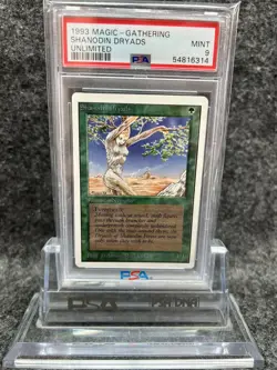 MTG Unlimited Edition 1993 Shanodin Dryads PSA 9 Mint Old School 93/94 - Image 1