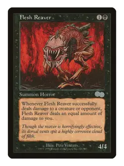 Flesh Reaver MTG Urza's Saga Uncommon LP Lightly Played Single Card - Image 1