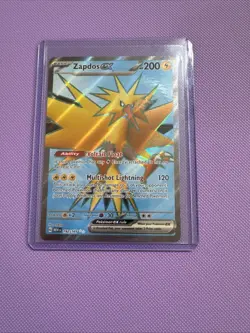 Pokemon TCG Zapdos EX Full Art Ultra Rare Holo Card 192/165 Scarlet & Violet 151 - Image 1