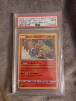 2017 Pokemon TCG Shining Legends Black Star Promo Card #SM70 Shining Ho-Oh PSA 9 - Image 1