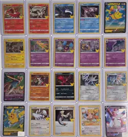 Pokemon Cards: 25th Anniversary Celebrations You Pick All come w top loader - Image 1