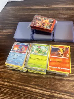 pokemon cards lot 300 with sleeves T-100 - Image 1