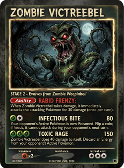 Pokemon Horror Victreebel Custom Card - Image 1