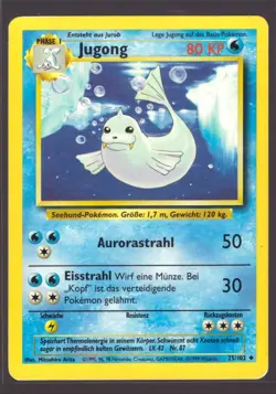 Pokemon Jugong Dewgong 25/102 German Base Set Unlimited Vintage WOTC TCG Card - Image 1