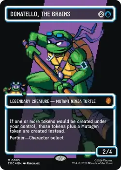 Magic- Donatello, the Brains (0085) (Borderless) (Surge Foil)- TMC - Image 1