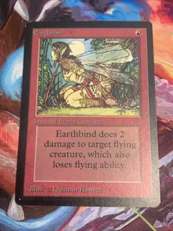 1993 Magic: The Gathering - Beta - EARTHBIND - Vintage Banned - EX - Image 1