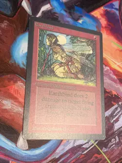 1993 Magic: The Gathering - Beta - EARTHBIND - Vintage Banned - EX - Image 3