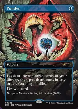 Ponder (#1783) - Rainbow Foil Extended Art SLD LP MTG - Image 1