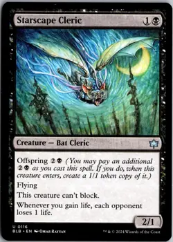Starscape Cleric 116 Uncommon Bloomburrow Magic: The Gathering Near Mint - Image 1