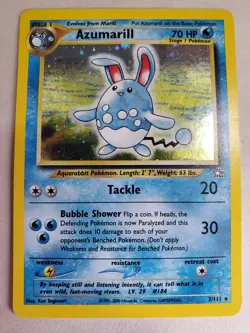 Pokemon Neo Genesis Azumarill 2/111 Unlimited Holo LP-NM WOTC - Image 1