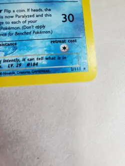 Pokemon Neo Genesis Azumarill 2/111 Unlimited Holo LP-NM WOTC - Image 3