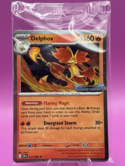 Pokemon TCG Delphox 013/086 Chaos Rising Best Buy Promo Sealed NM - Image 1
