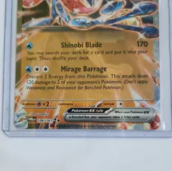 Pokemon Greninja ex 106/167 SV06 Twilight Masquerade Double Rare Holo 310 HP EN - Image 3