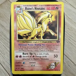 Pokemon TCG Blaine's Ninetales Card 21/132 Gym Challenge Non-Holo Rare - Image 1