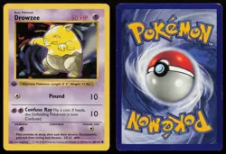 Drowzee 49/102 1st Edition Common Base Set Shadowless Pokemon English MP - Image 3