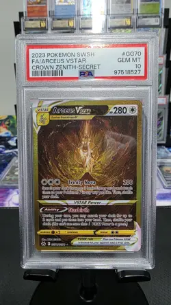Arceus Vstar GG70/GG70 Pokemon Crown Zenith Galarian Gallery GEM MINT PSA 10 - Image 1