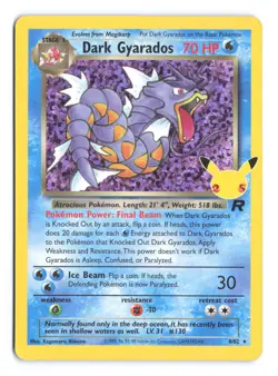 Pokemon Dark Gyarados Celebrations Classic Collection Holo 8/82 Team Rocket G - Image 1