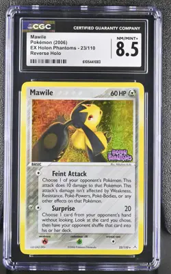 MAWILE 23/110 REVERSE HOLO EX HOLON PHANTOMS POKEMON CGC 8.5 NM/MINT+ - Image 1