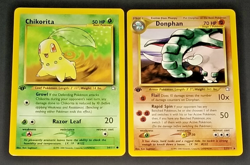 1ST EDITION POKEMON NEO GENESIS NON HOLO LOT - DONPHAN MURKROW CLEFFA + 5 MORE - Image 4