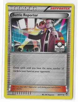 Battle Reporter 88/111 Stamped League Promo Crosshatch Furious Fists Pokemon NM - Image 1
