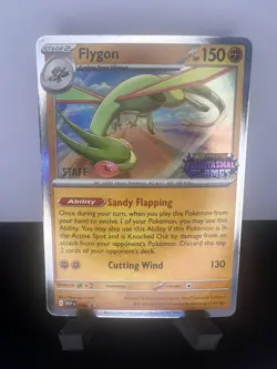 POKEMON 2025 PHANTASMAL FLAMES FLYGON STAFF PROMO 016 NM - Image 1