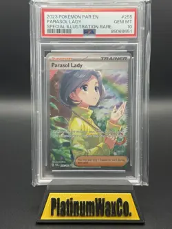 2023 POKEMON PAR EN-PARADOX RIFT SPECIAL ILLUSTRATION RARE PARASOL LADY PSA 10 - Image 1