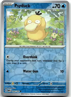 Psyduck 054/165 Common 151 Pokemon Taira Akitsu Reverse Holo Near Mint - Image 1