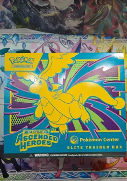 2 Ascended Heroes Pokemon Center ETB Empty Box, plus sleeves (no promo no packs) - Image 1