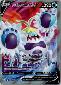 Crabominable V Fusion Strike 248/264 2021 Ultra Rare Near Mint - Image 1