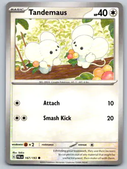 Tandemaus 167/193 Common Paldea Evolved Pokemon Near Mint - Image 1
