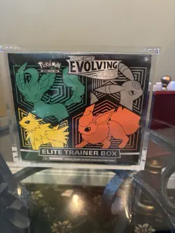 Sealed Pokemon Evolving Skies Elite Trainer Box With Acrylic Case - Image 1