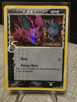 Nidoran M [Delta Species] 57/101 EX Dragon Frontiers Stamped Holo Pokemon TCG - Image 1